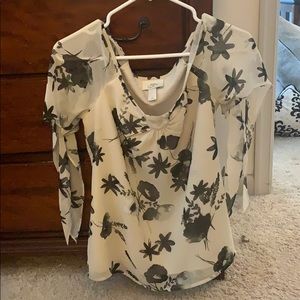 LOFT floral print blouse